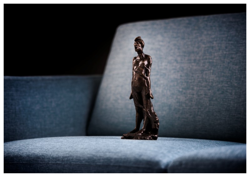 Utstilling: Gustav Vigeland. Angsten står i sofaen.